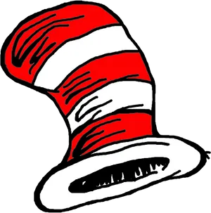 Iconic Redand White Striped Hat PNG image