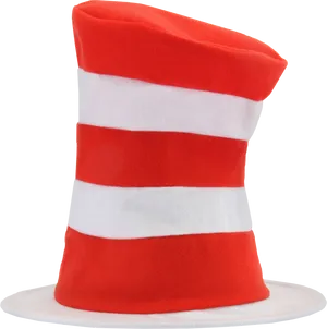 Iconic Redand White Striped Hat PNG image