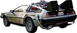 Iconic Time Travel Vehicle PNG image