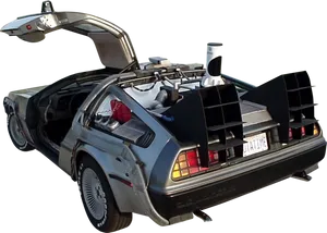 Iconic Time Travel Vehicle PNG image