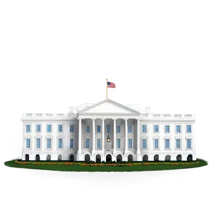 Iconic White House Facade PNG 50