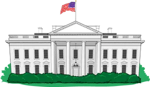 Iconic White House Illustration PNG image