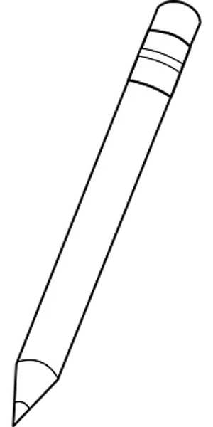 Iconic White Pencil Black Background PNG image