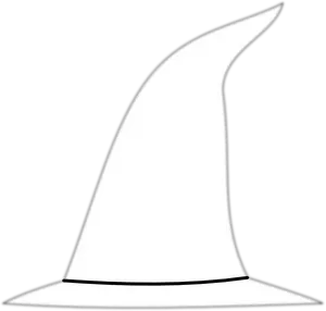 Iconic Witch Hat Silhouette PNG image