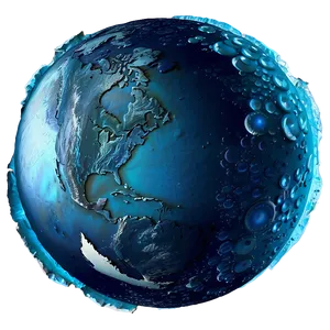 Icy Blue Planet Scene PNG 06292024 PNG