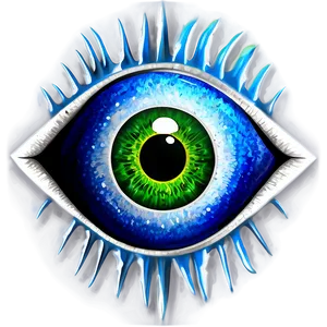 Icy Evil Eye PNG Myk