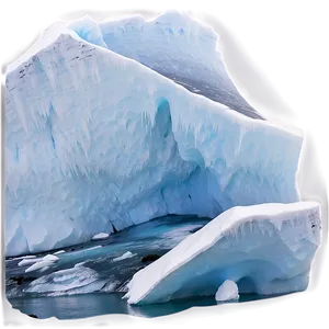Icy Glacier Landscape Photo PNG Drl