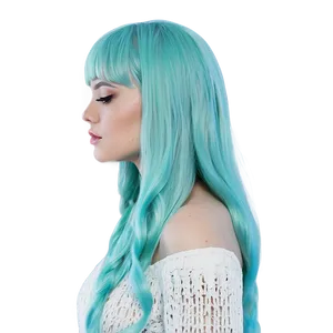 Icy Green Hair Frost PNG Hon