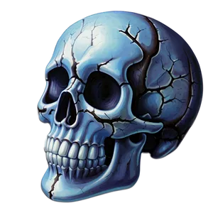Icy Skull Painting Png C PNG image