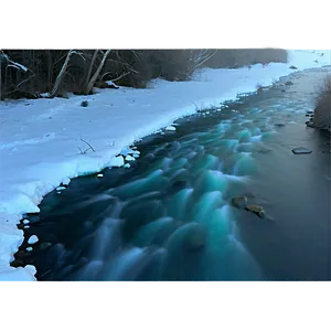 Icy Snow River Flow PNG Wie16 PNG