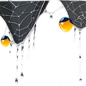 Icy Spider Webwith Dew Dropsand Birds PNG image