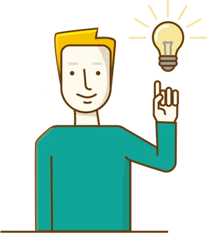 Idea Epiphany Cartoon Character PNG image