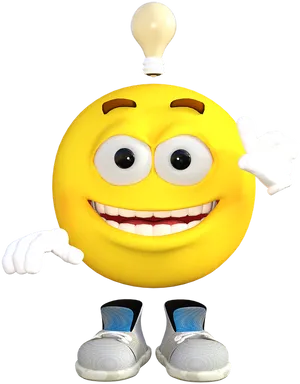 Idea Lightbulb Smiley Emoji PNG image