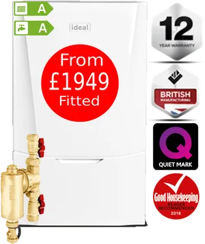 Ideal Boiler Advert£1949 Fitted PNG image