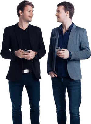 Identical Twins Casual Meeting PNG image