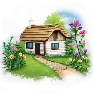 Idyllic Cottage Pathway PNG 47