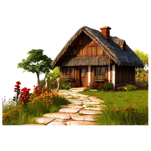 Idyllic Cottage Pathway PNG Txu53 PNG