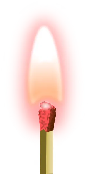 Ignited Matchstick Flame PNG image