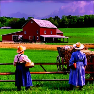 Illinois Amish Country Scene Png Qpj PNG image