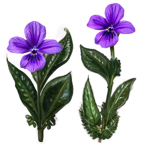 Illinois State Flower - Violet Png 06122024 PNG image