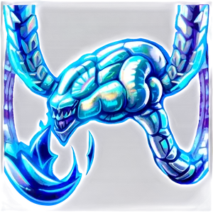 Illuminated Blue Scorpion Artwork