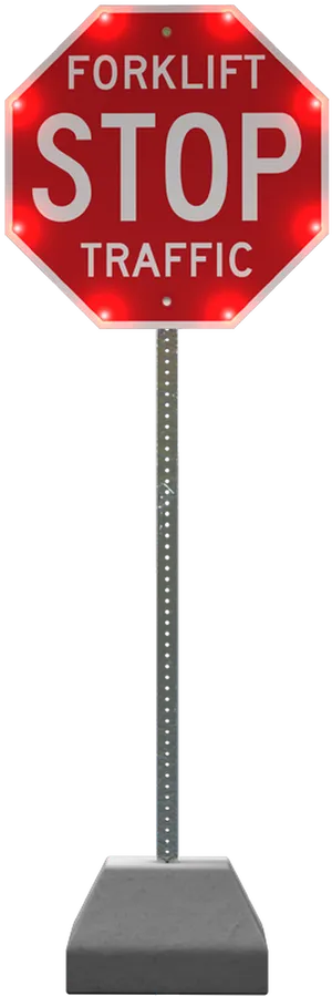 Illuminated Forklift Stop Sign PNG