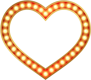 Illuminated Heart Frame PNG image