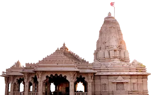 Illuminated Hindu Templeat Dusk PNG image