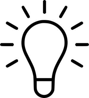 Illuminated Idea Icon PNG image