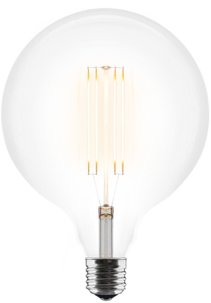 Illuminated L E D Filament Bulb PNG