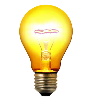 Illuminated Lightbulb Glowing PNG image