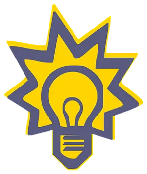 Illuminated Lightbulb Graphic PNG image