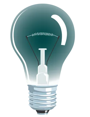 Illuminated Lightbulb Graphic PNG image
