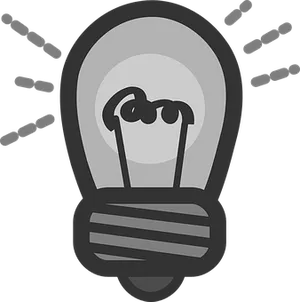 Illuminated Lightbulb Graphic PNG image