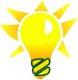 Illuminated Lightbulb Graphic PNG image
