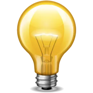 Illuminated Lightbulb Graphic
