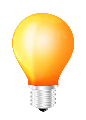 Illuminated Lightbulbon Black Background PNG