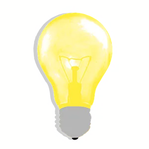 Illuminated Lightbulbon Black Background
