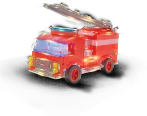 Illuminated Red Fire Truck Toy PNG image