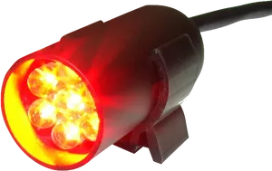 Illuminated Red L E D Traffic Signal PNG image