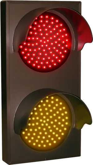 Illuminated Red Light Traffic Signal PNG image