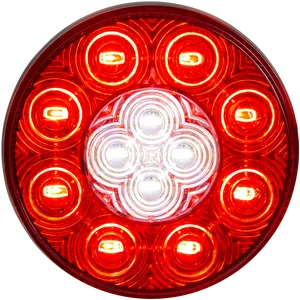 Illuminated Red Traffic Light Closeup PNG image
