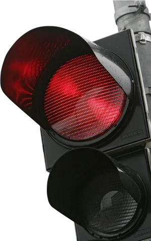 Illuminated Red Traffic Lightat Night.jpg PNG image