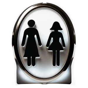 Illuminated Restroom Sign Png 06212024 PNG image