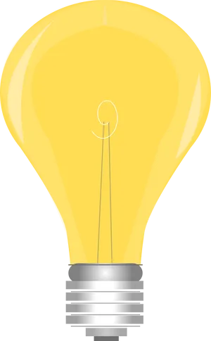 Illuminated Yellow Light Bulb Graphic