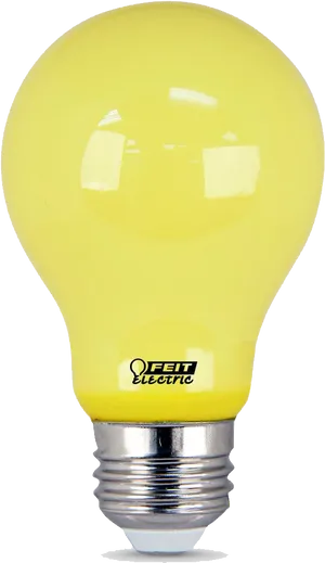 Illuminated Yellow Light Bulb Idea PNG