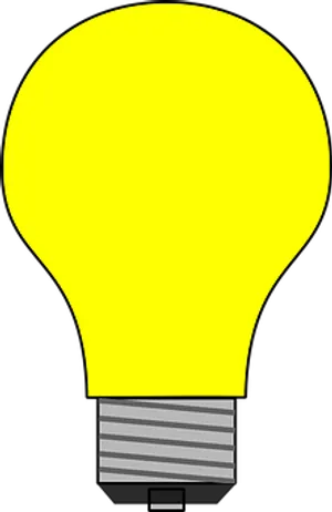Illuminated Yellow Lightbulb Graphic
