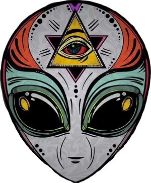 Illuminati Alien Hybrid Art PNG