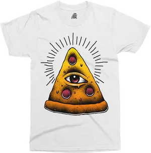 Illuminati Pizza Tshirt Design PNG image