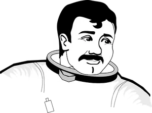 Illustrated Astronaut Portrait